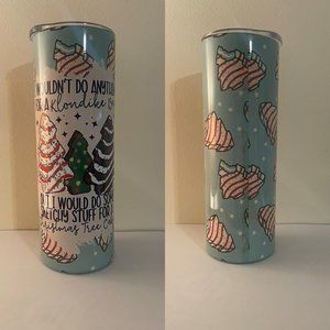 20oz Sublimation Tumbler- Christmas tree cake